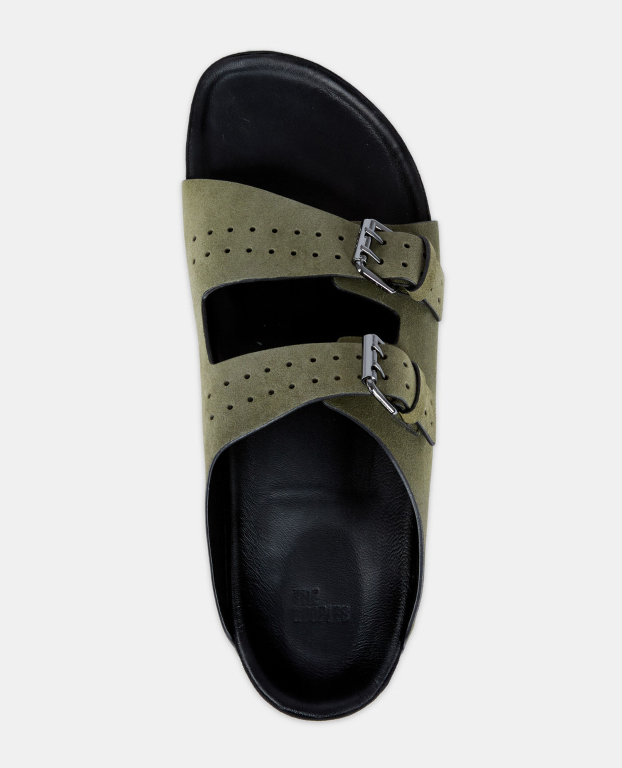Sandales en cuir kaki, KAKI, hi-res image number null