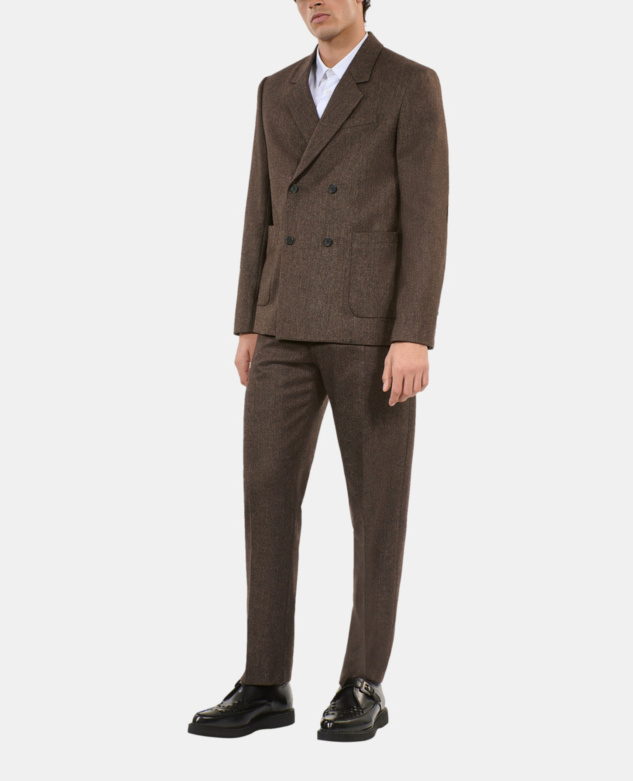 Veste de costume marron en laine, BROWN, hi-res image number null