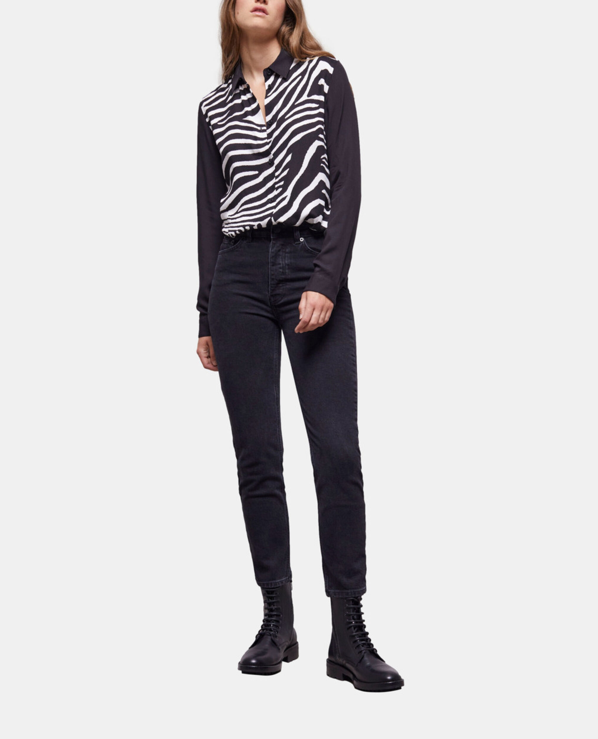 Chemise imprimée, BLACK WHITE, hi-res image number null