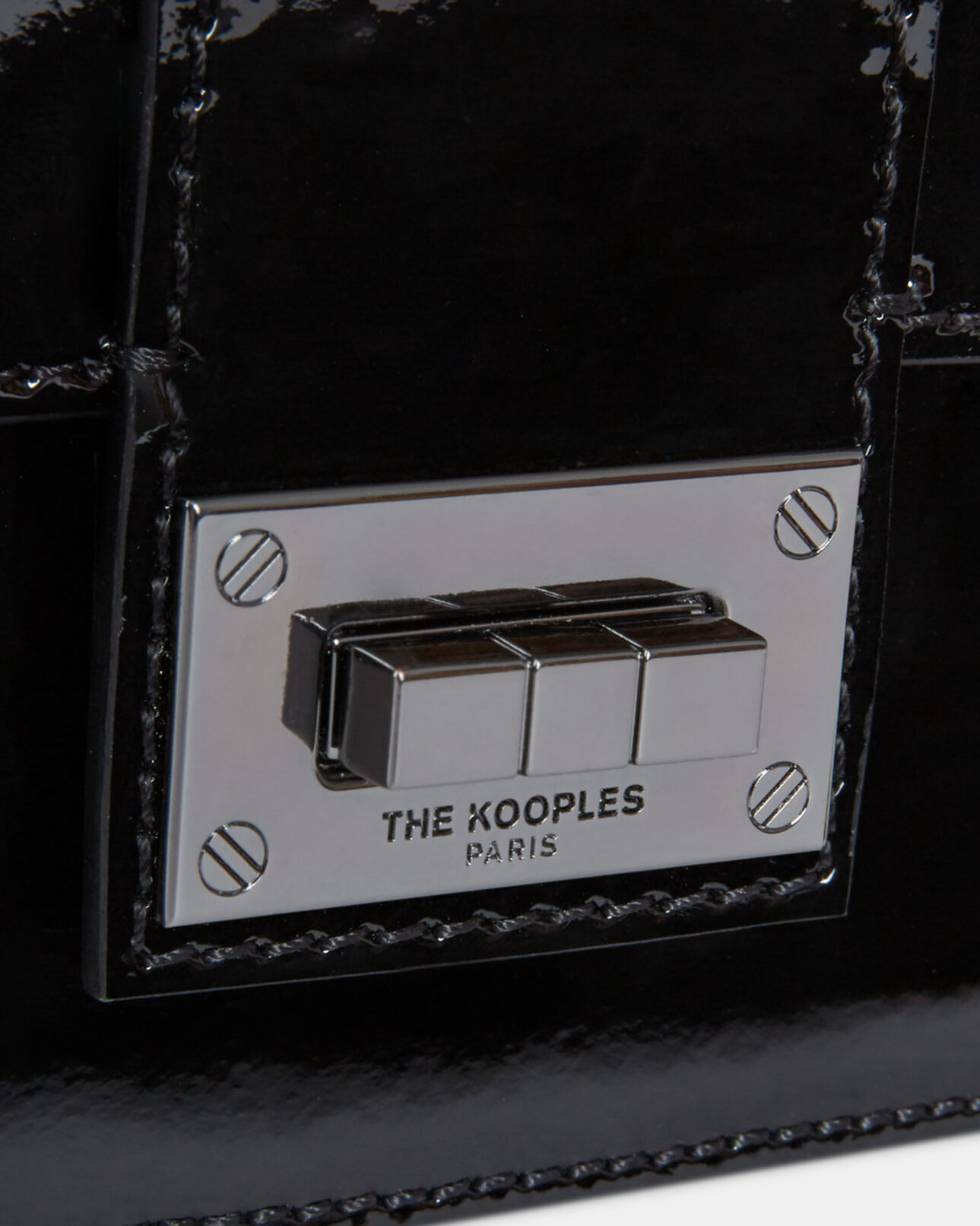 The Kooples FEMME BLACK pochette emily small en cuir noir