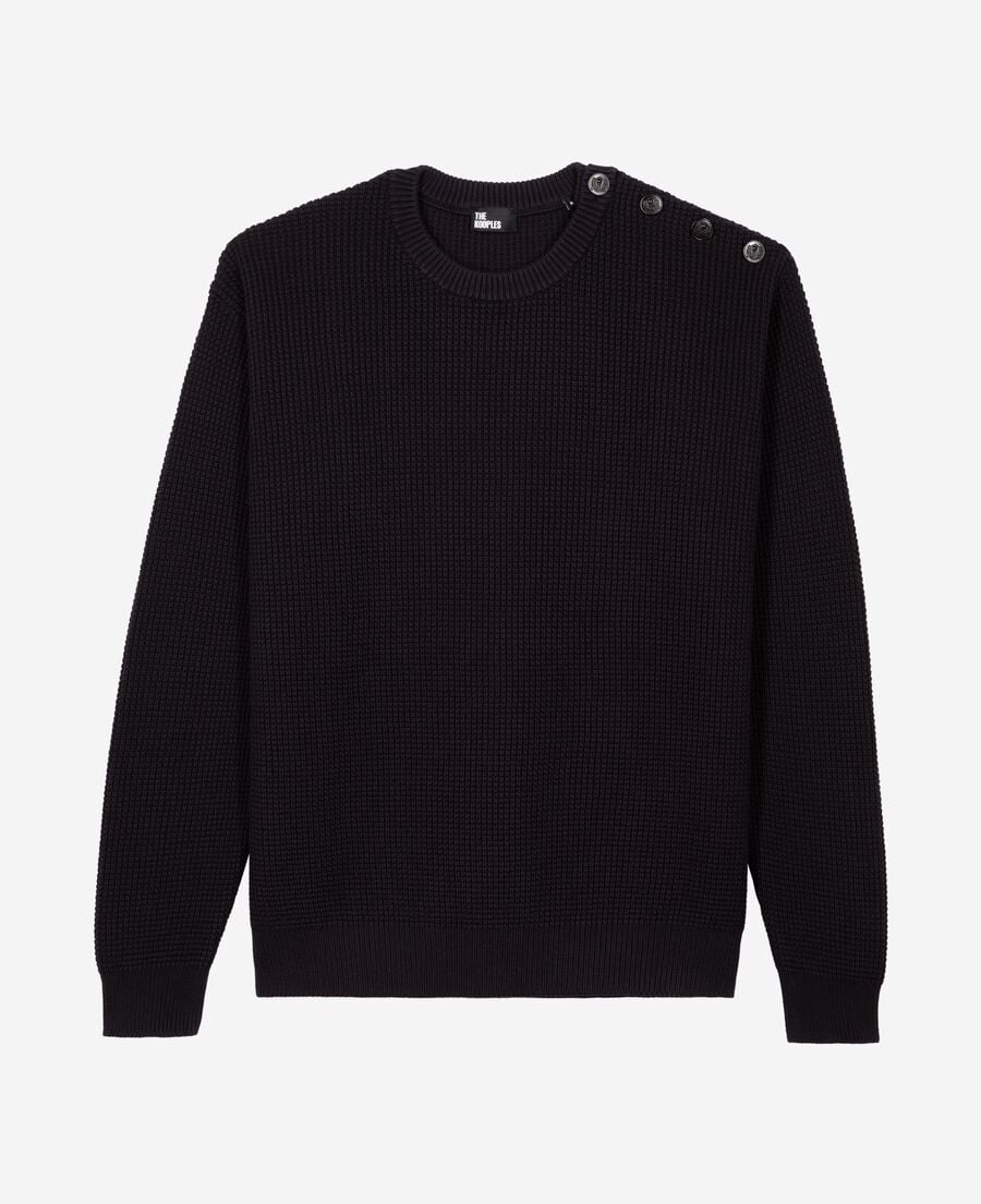 The Kooples H DARK NAVY navy button sweater