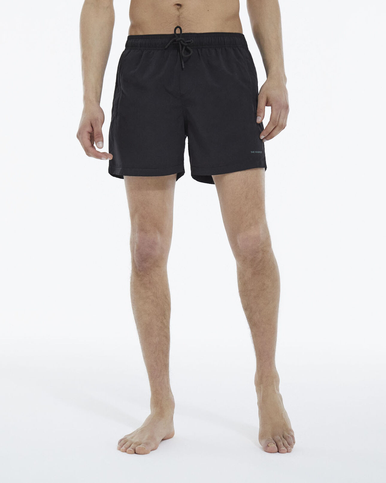 The Kooples MEN BLACK black swim shorts with small the kooples logo