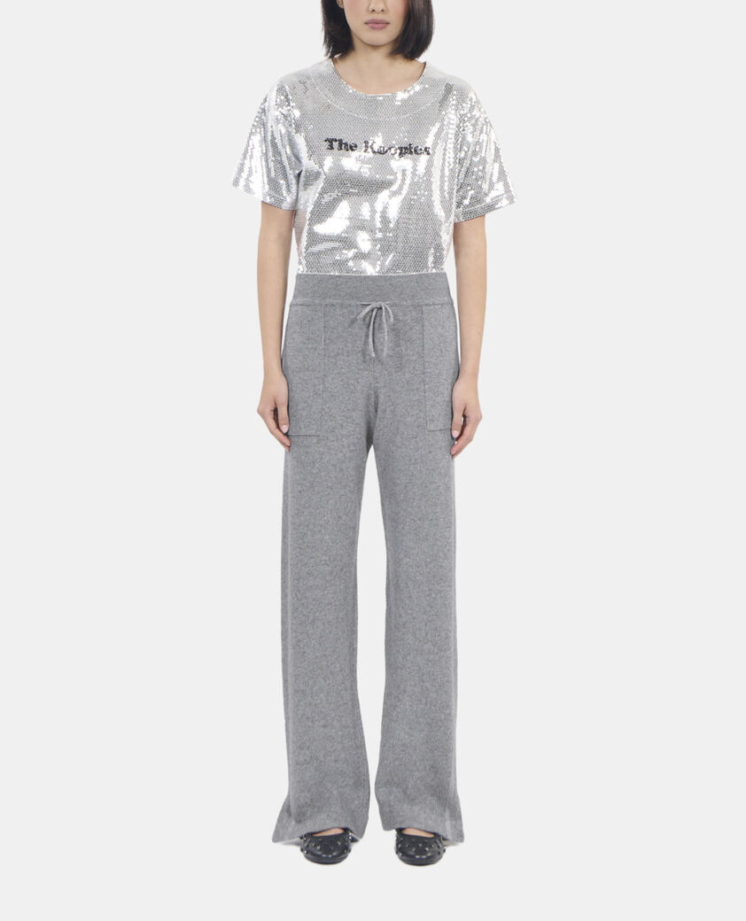 The Kooples MUJER MIDDLE GREY MEL pantal&oacute;n lana cachemira gris