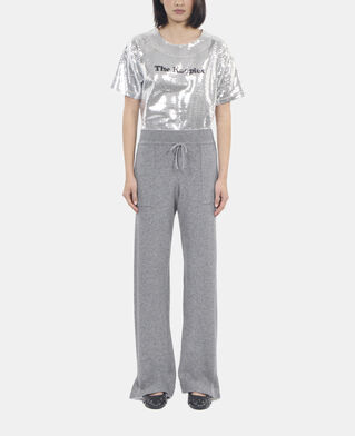 The Kooples WOMEN MIDDLE GREY MEL grey wool and cashmere trousers