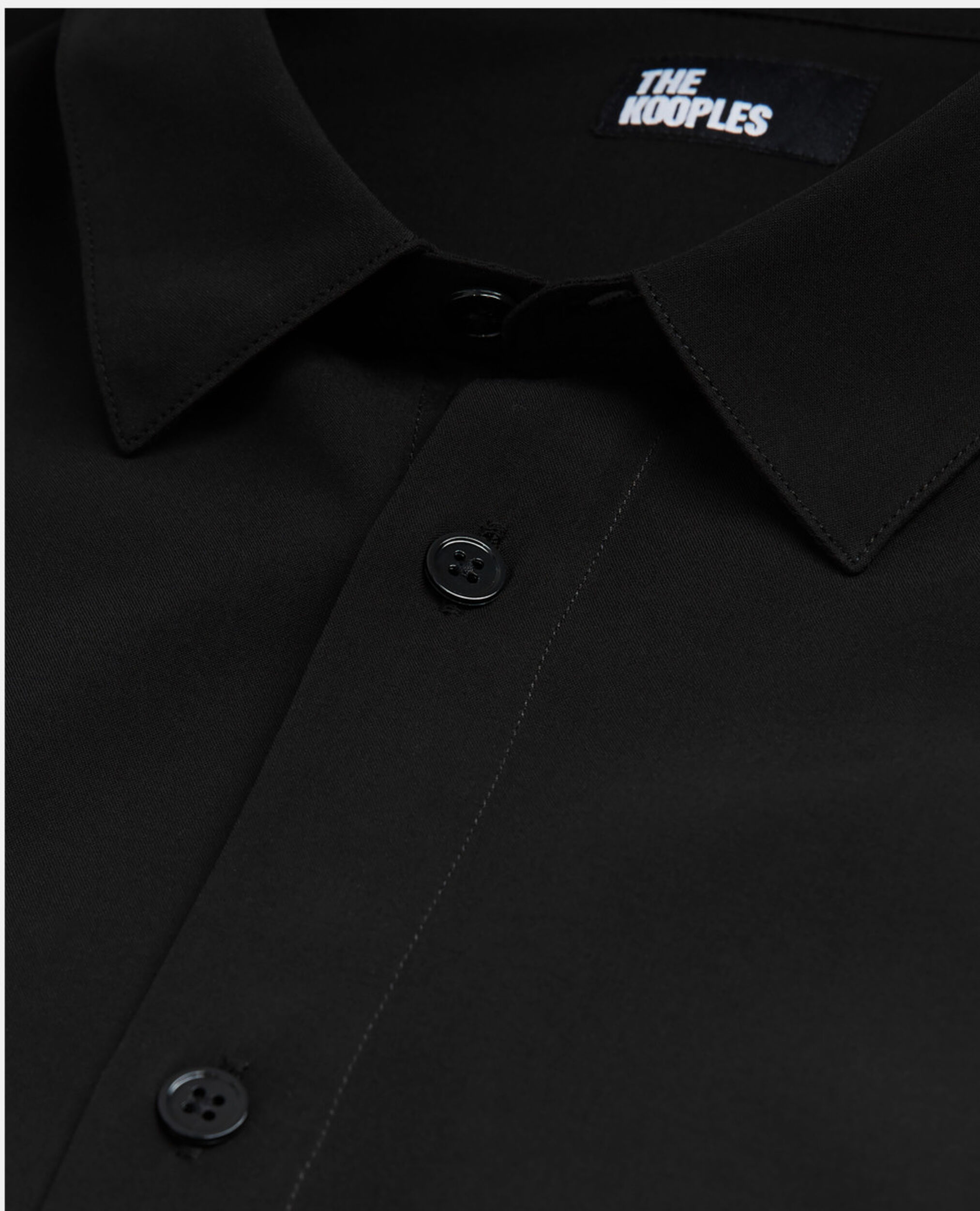 Black shirt  with classic collar, BLACK, hi-res image number null