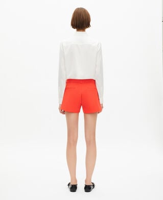 The Kooples FEMME ORANGE short tailleur orange en cr&ecirc;pe