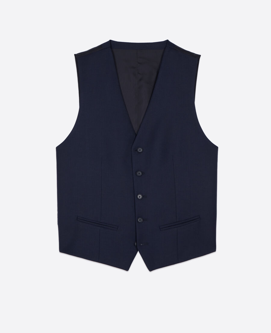 The Kooples HOMME DARK NAVY gilet de costume en laine marine