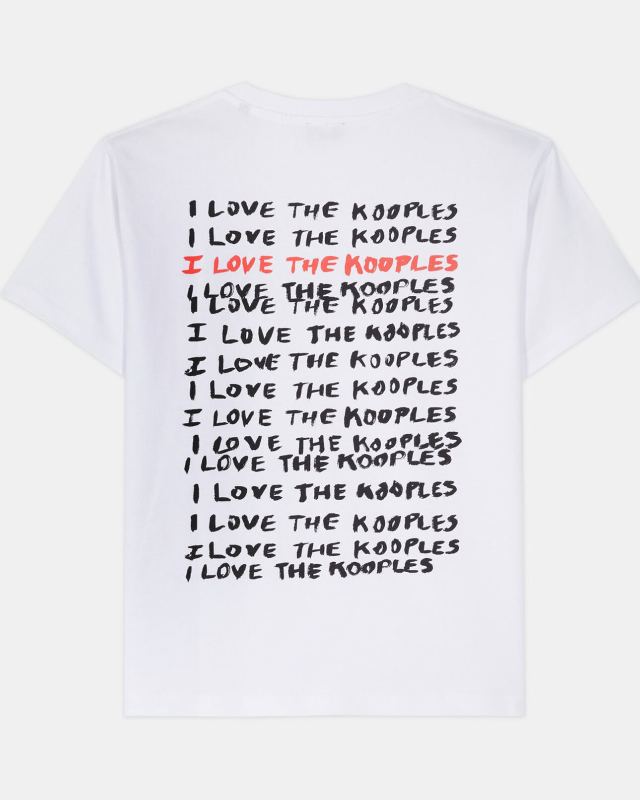 The Kooples FEMME WHITE t-shirt femme i love kooples blanc