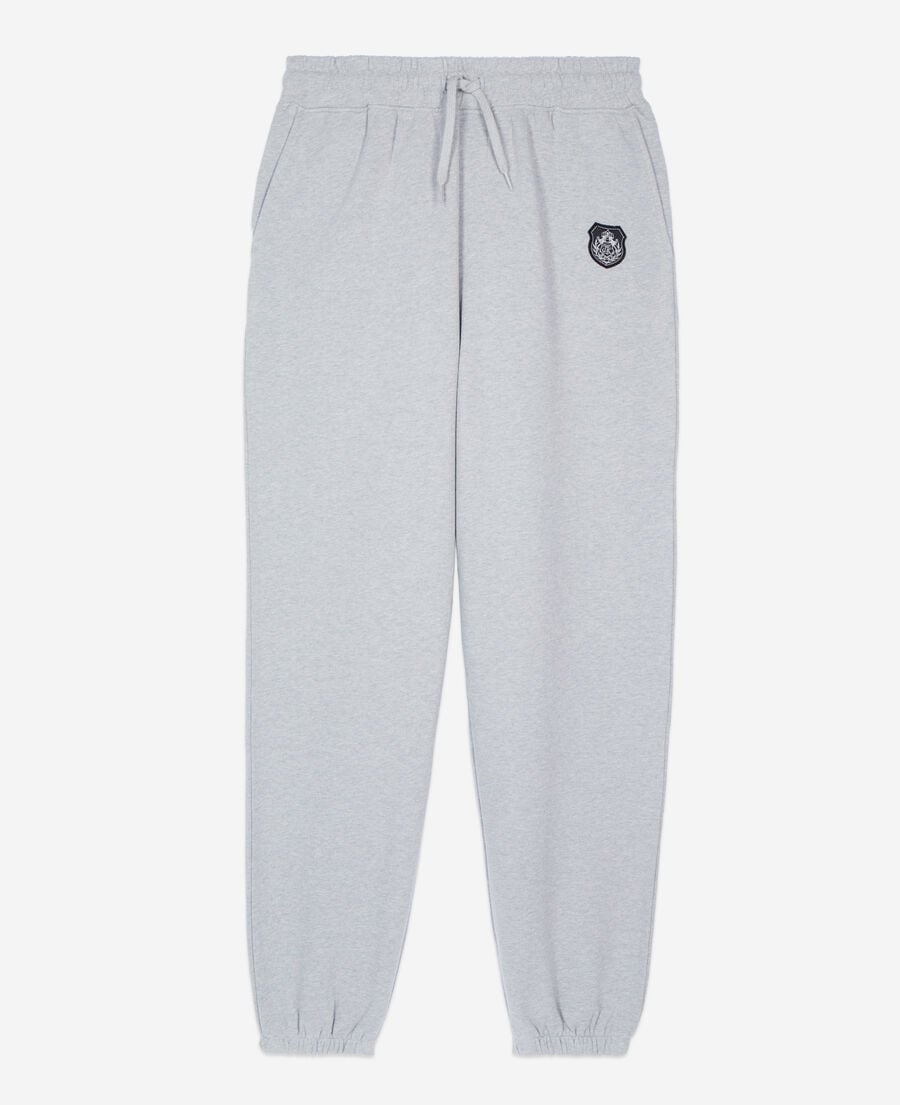 The Kooples MEN GREY MELANGE grey blazon tracksuit trousers