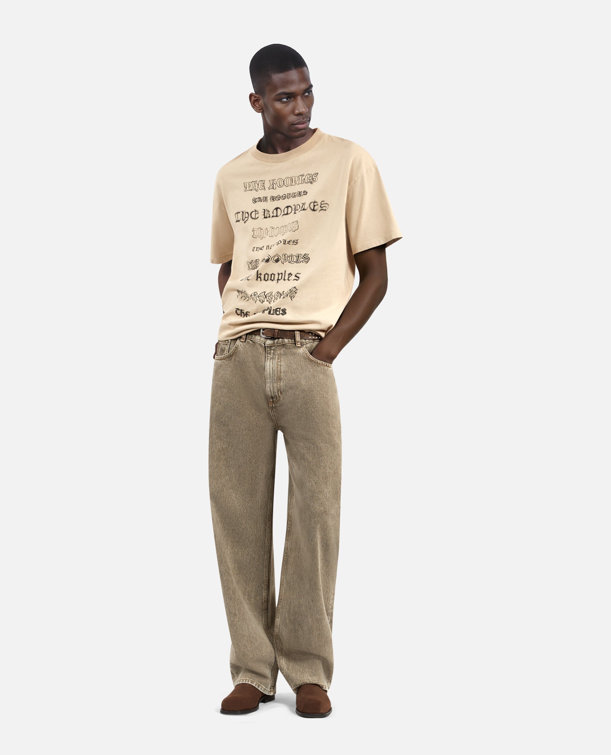 T-shirt avec sérigraphie beige, BEIGE TAUPE, hi-res image number null