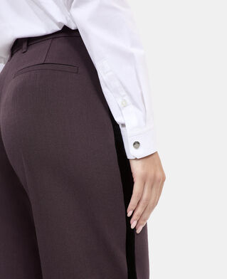 The Kooples WOMEN BROWN brown wide-leg trousers