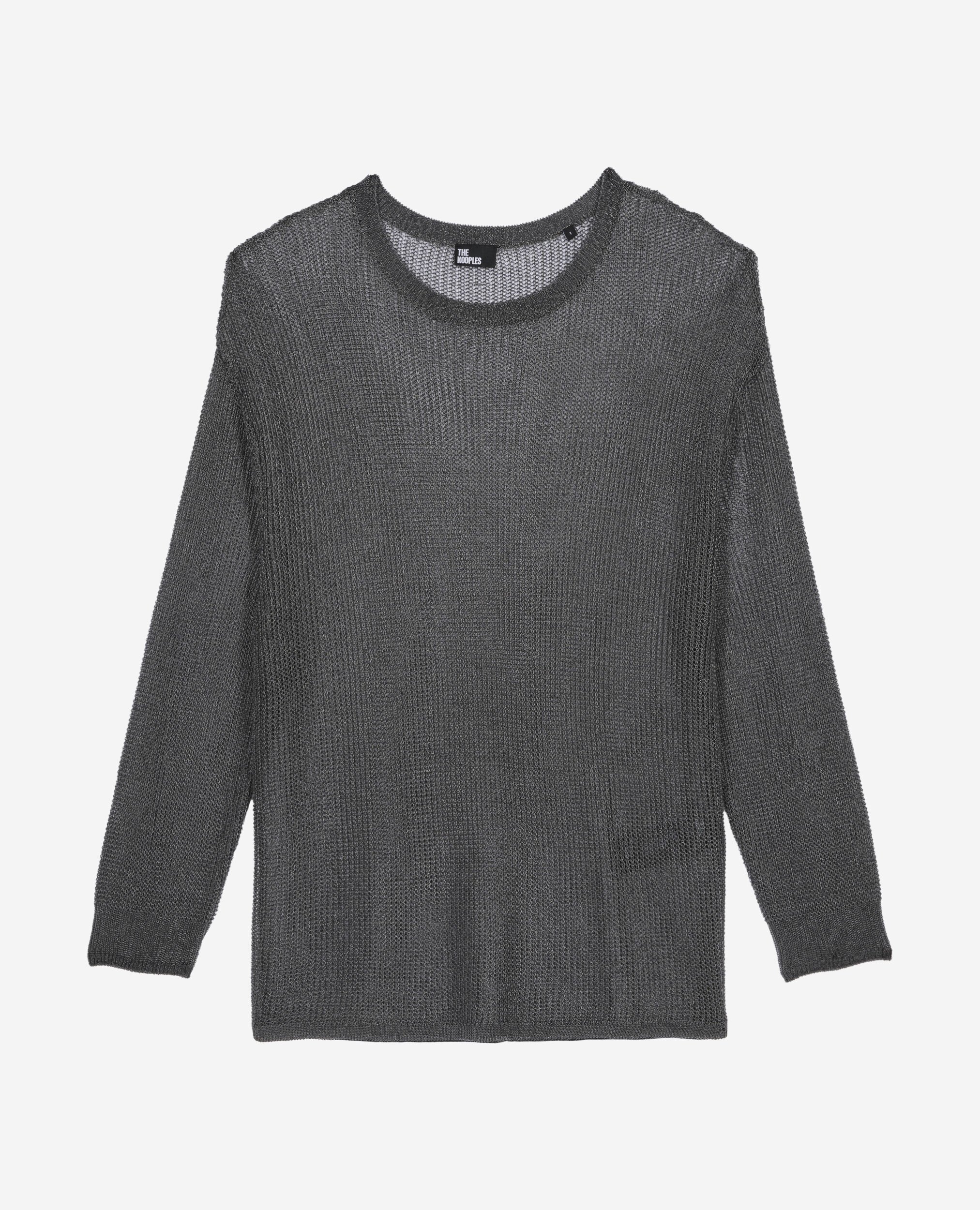 Pull effet cotte de maille gris, GREY SILVER, hi-res image number null