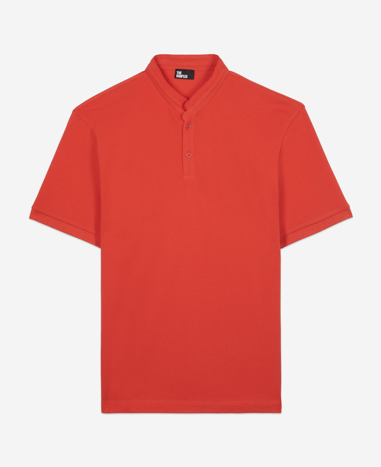 The Kooples MEN RED red pique cotton polo t-shirt