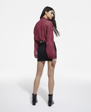 The Kooples F PINK BLACK pink leopard-print shirt