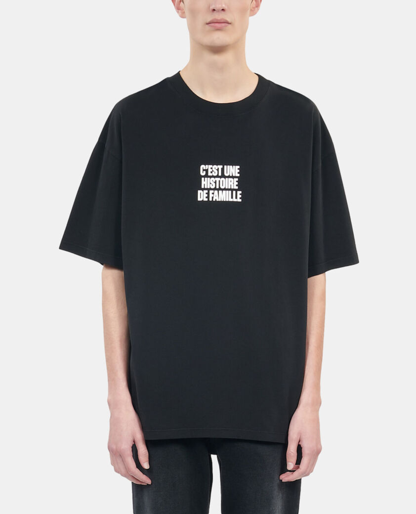 The Kooples HOMME BLACK WASHED t-shirt avec sérigraphie noir