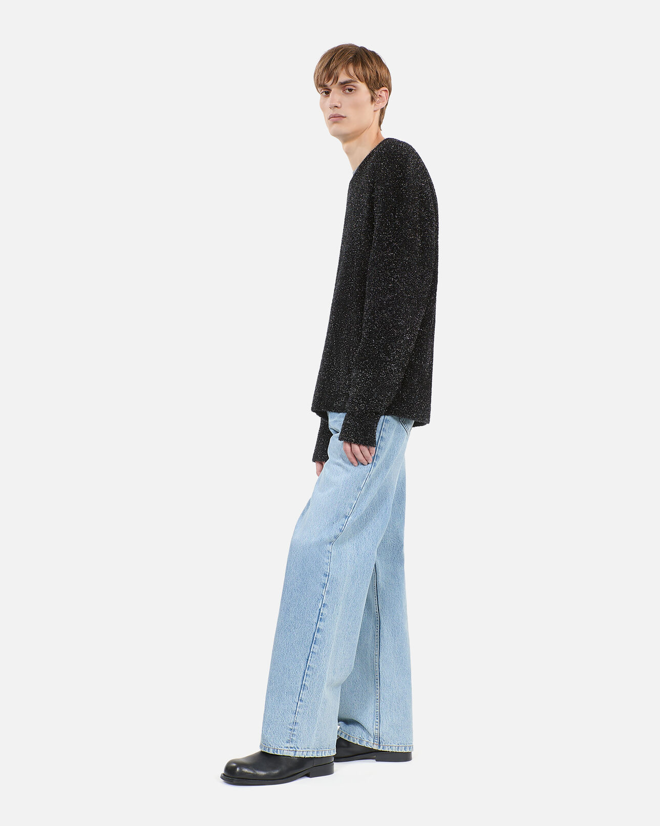 The Kooples HOMME BLACK pull pailleté noir