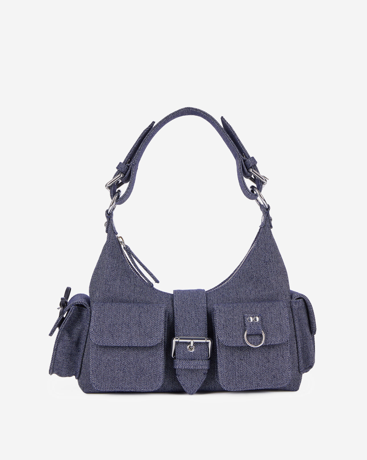 The Kooples FEMME USED RAPIECE sac amelia en denim bleu