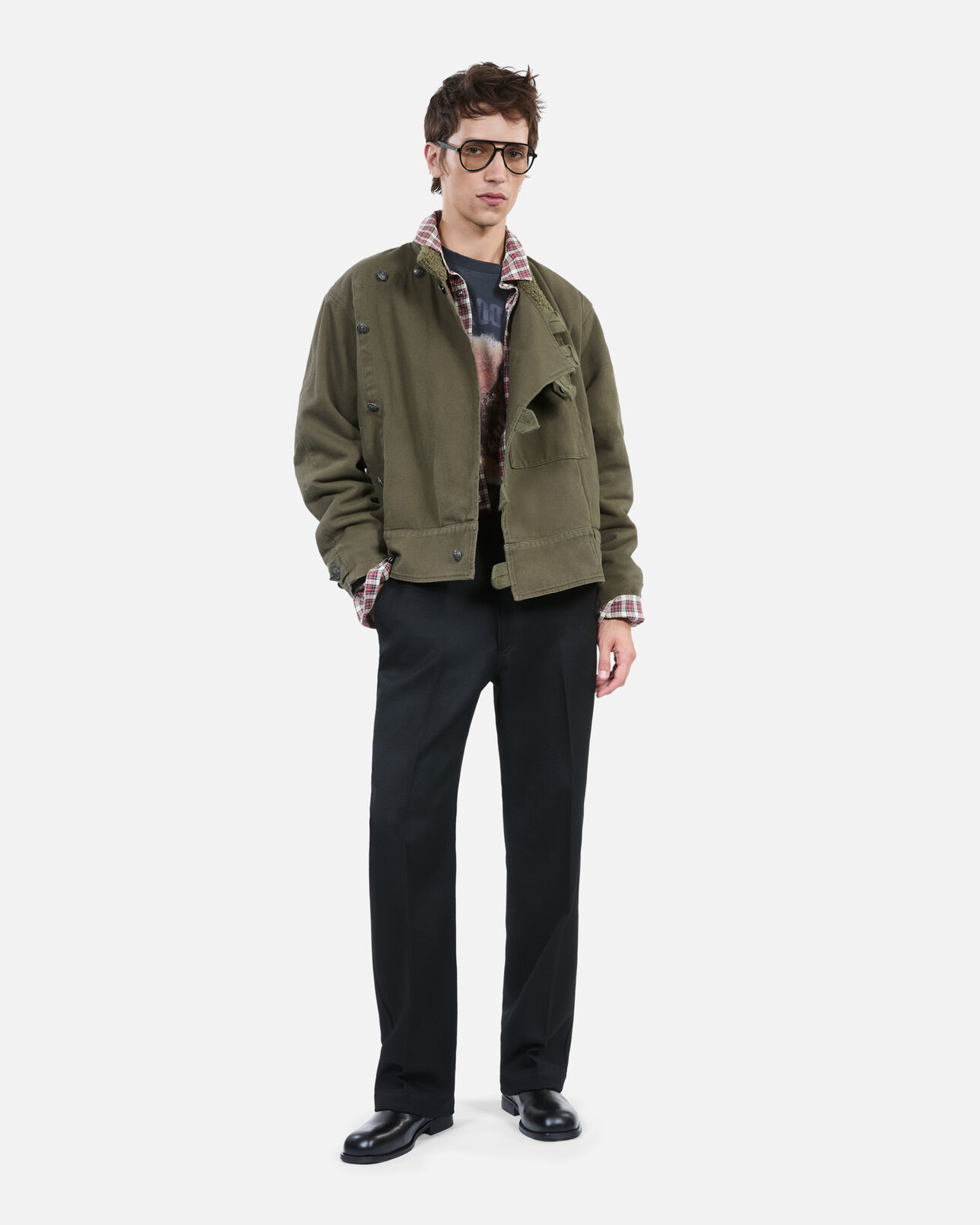 The Kooples HOMME OLIVE NIGHT blouson style officier kaki