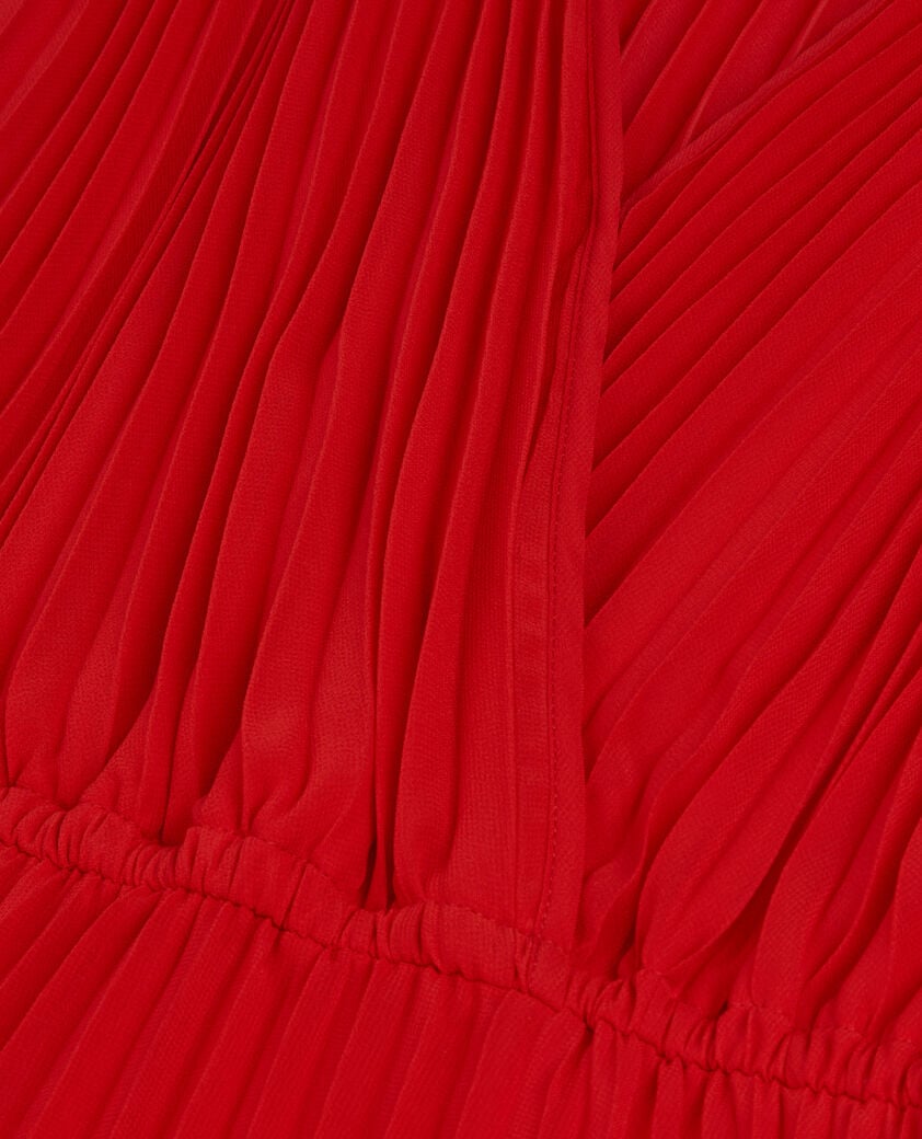 The Kooples F RED red pleated long dress