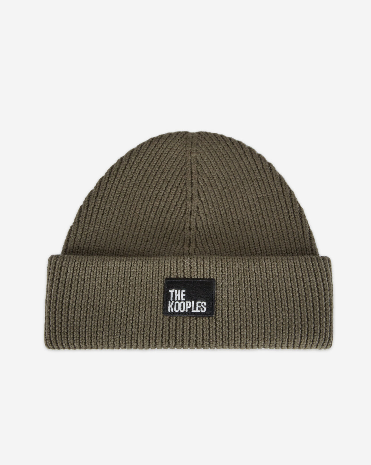 The Kooples MIXED KAKI khaki wool beanie