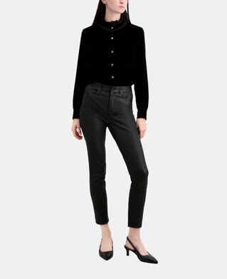 The Kooples F BLACK black leather skinny trousers