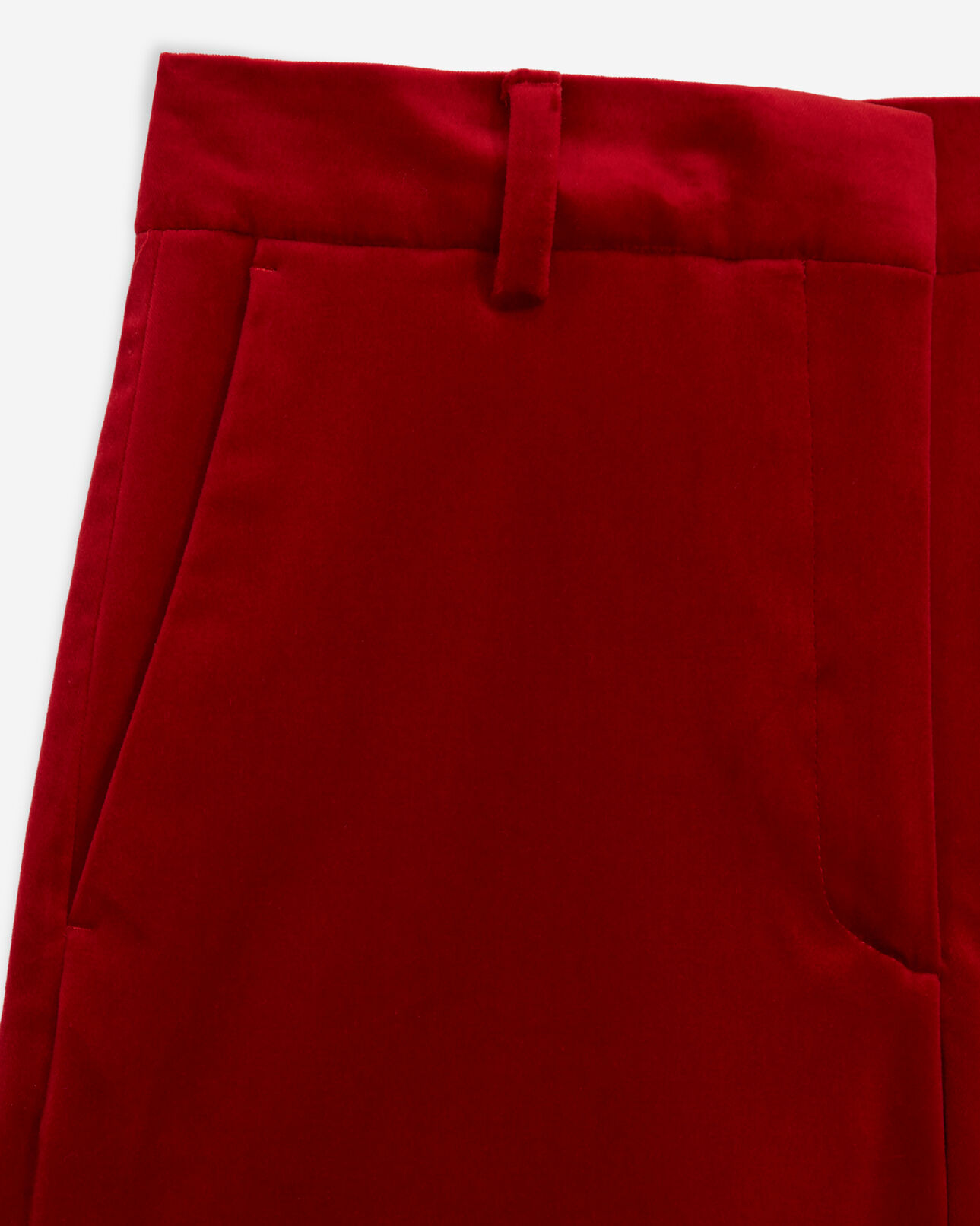 The Kooples WOMEN RED red velvet shorts
