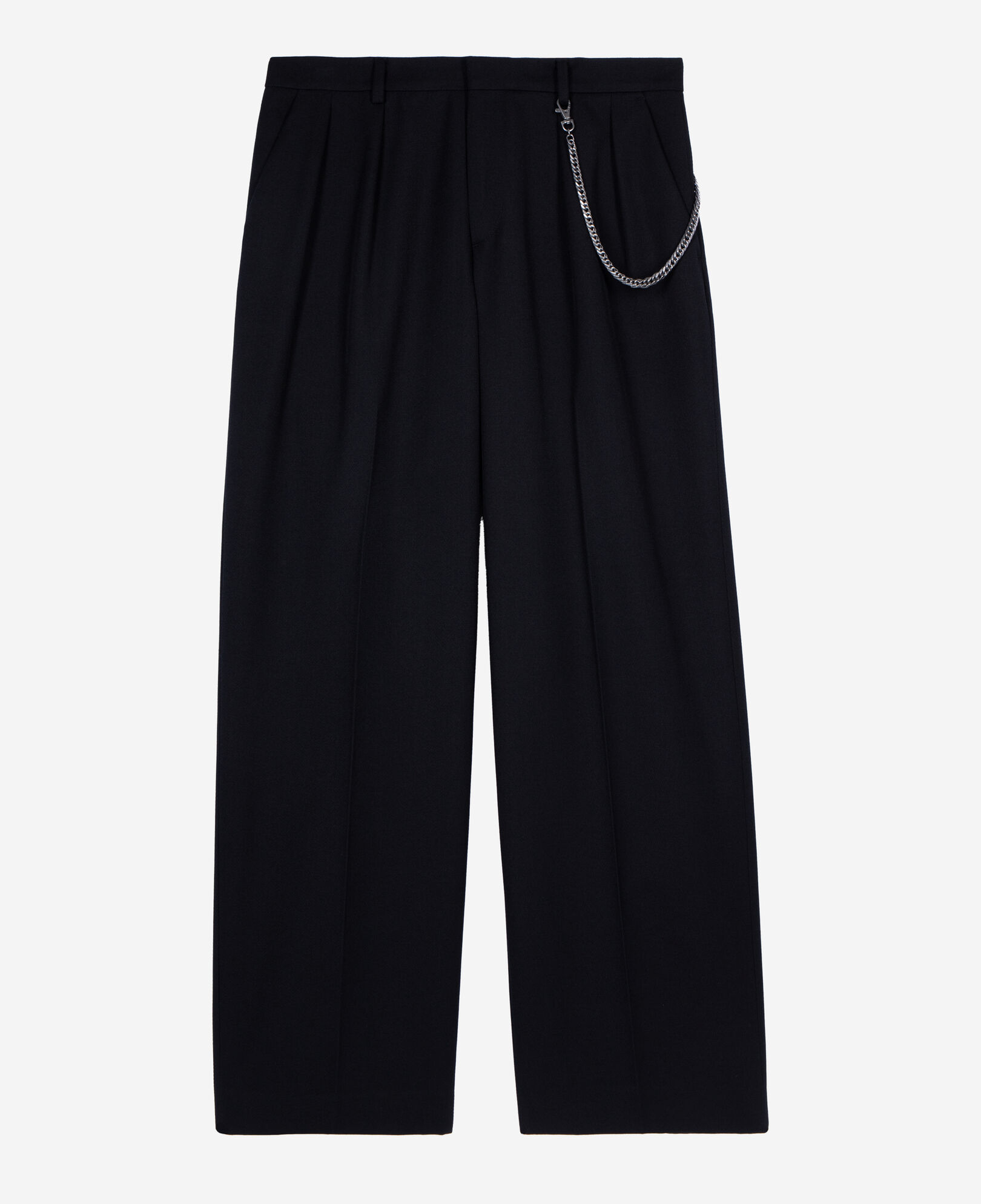 The Kooples HOMME BLACK pantalon large style cargo noir