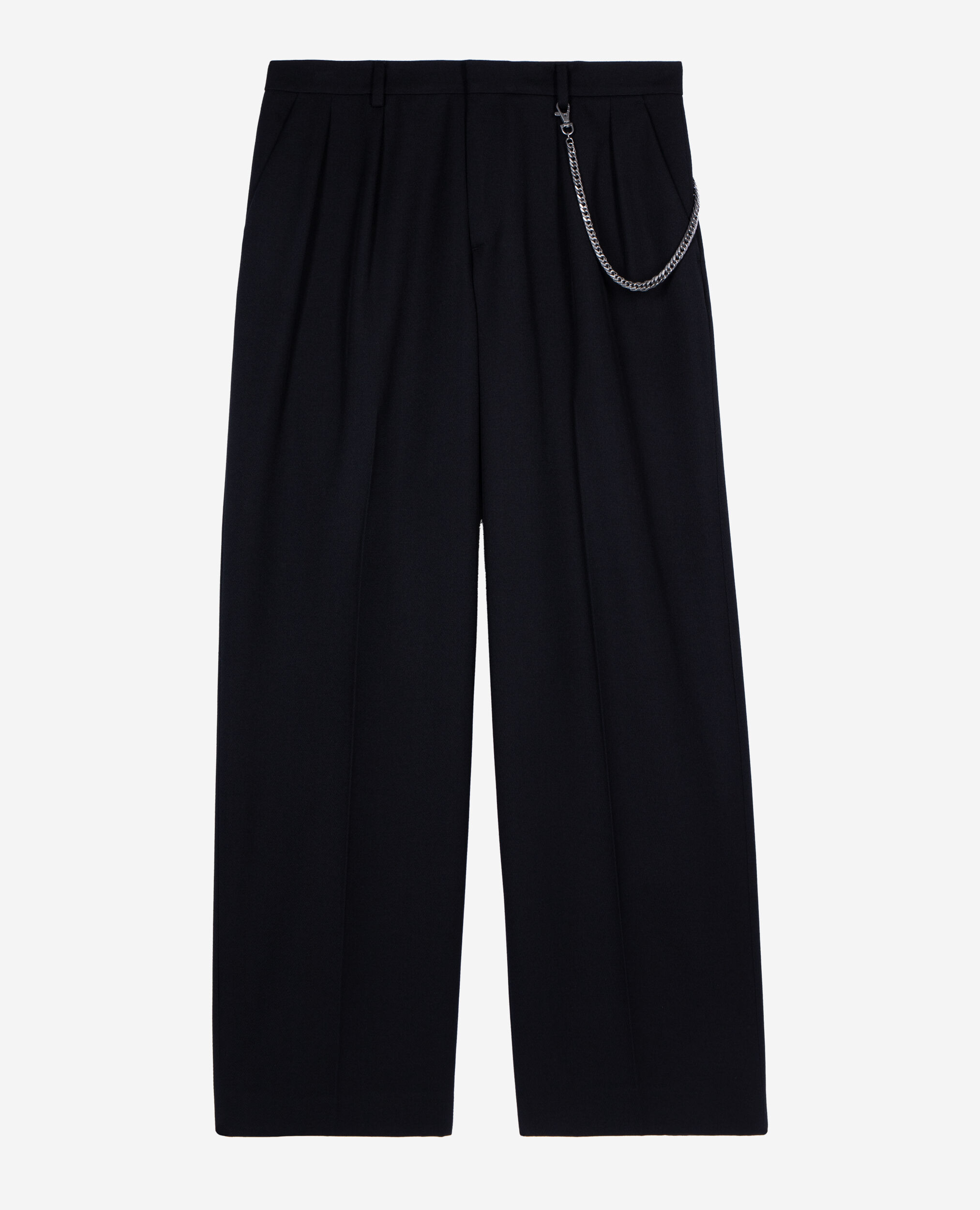 Pantalon large style cargo noir, BLACK, hi-res image number null