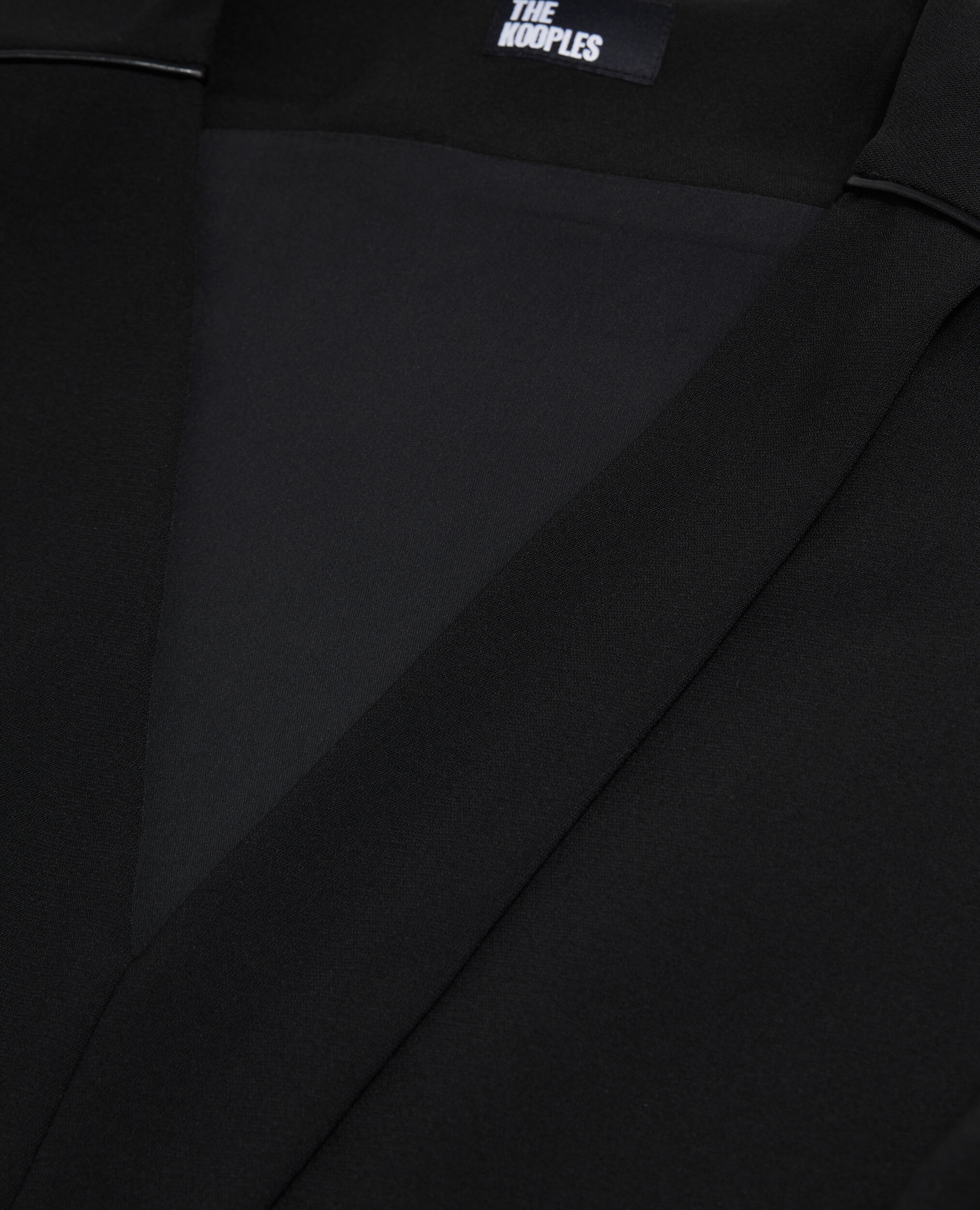 Robe courte noire en crêpe, BLACK, hi-res image number null