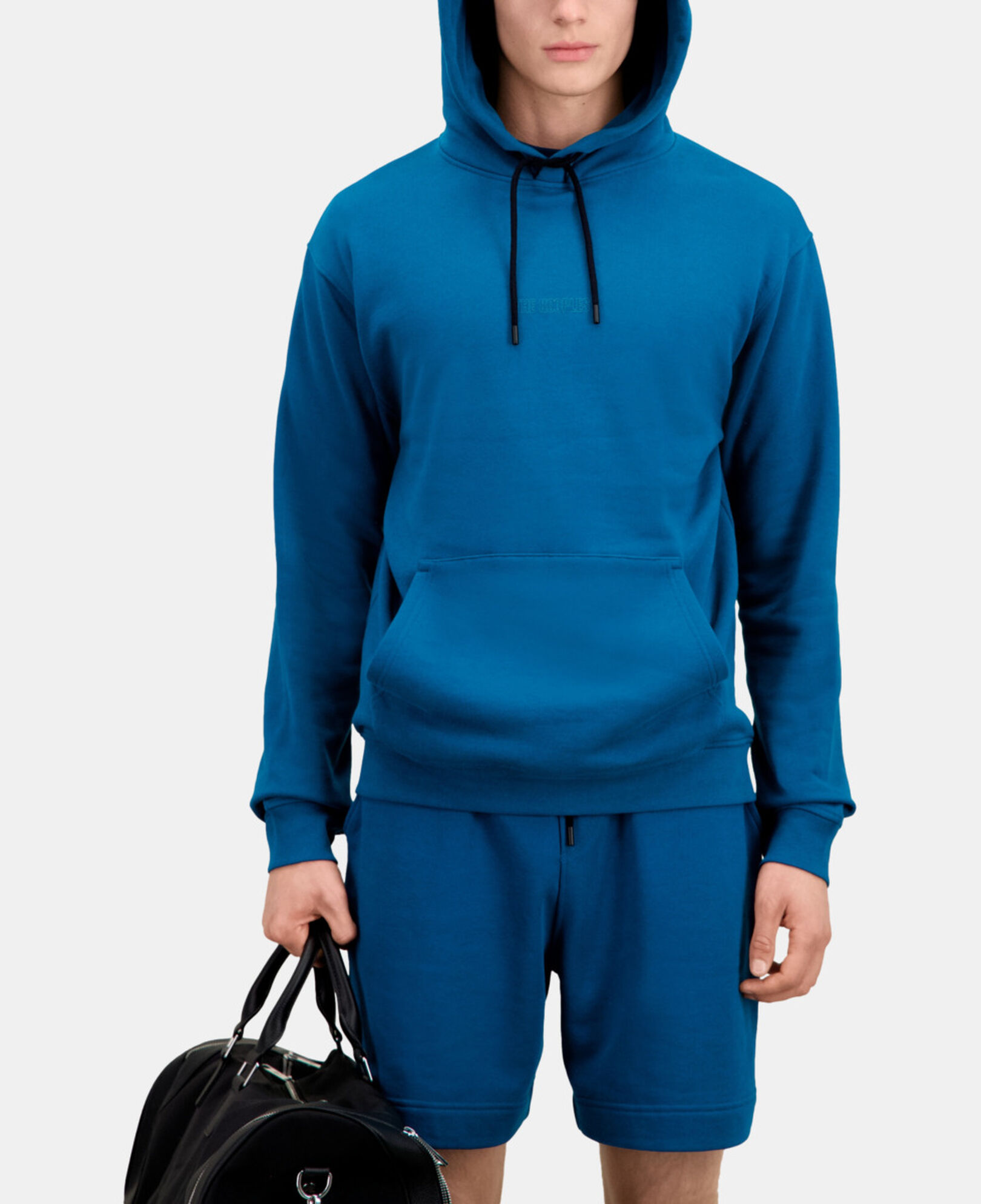 The Kooples HOMME MEDIUM BLUE sweatshirt homme à capuche bleu avec logo