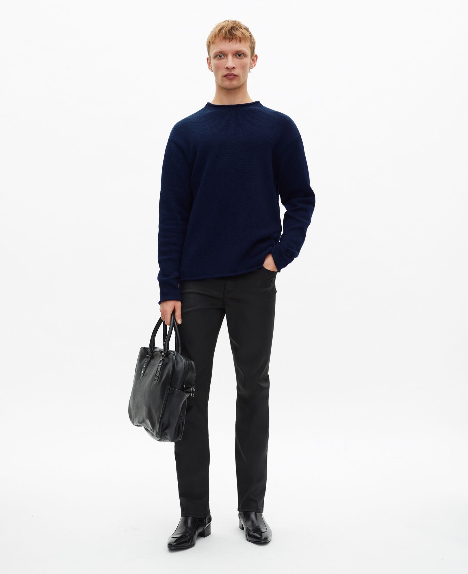 The Kooples MEN DARK NAVY navy wool sweater