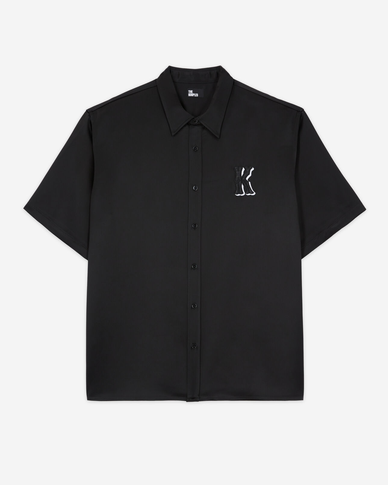 The Kooples HOMBRE BLACK camisa informal negra bordados