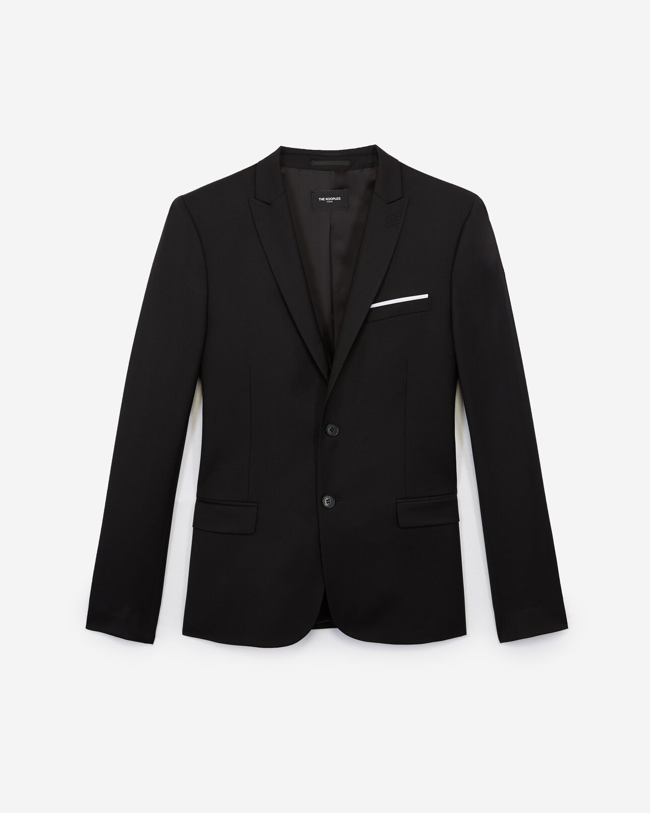 The Kooples MEN BLACK black wool suit fitted jacket