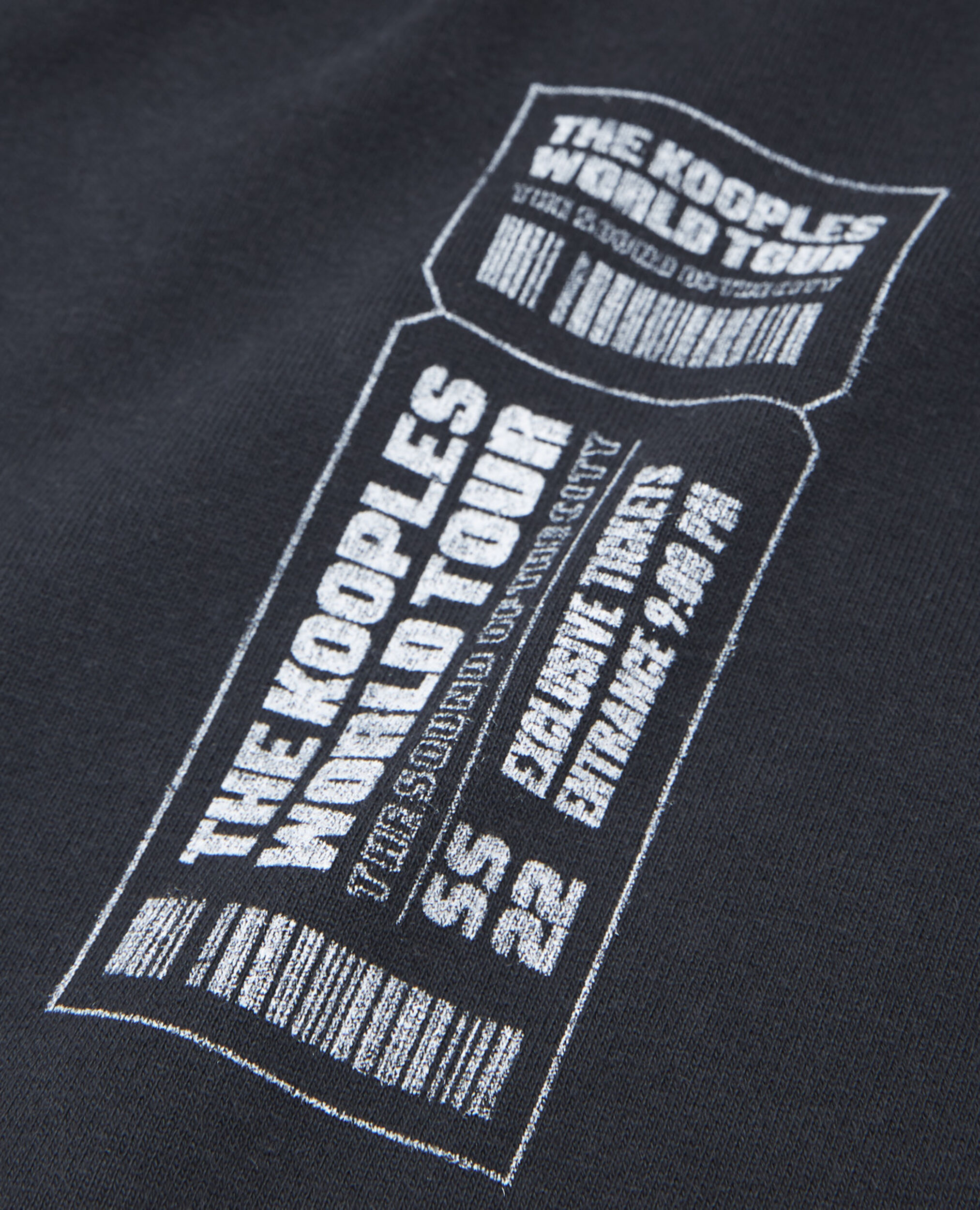 T-Shirt schwarz verwaschen Baumwolle Logo, BLACK WASHED, hi-res image number null