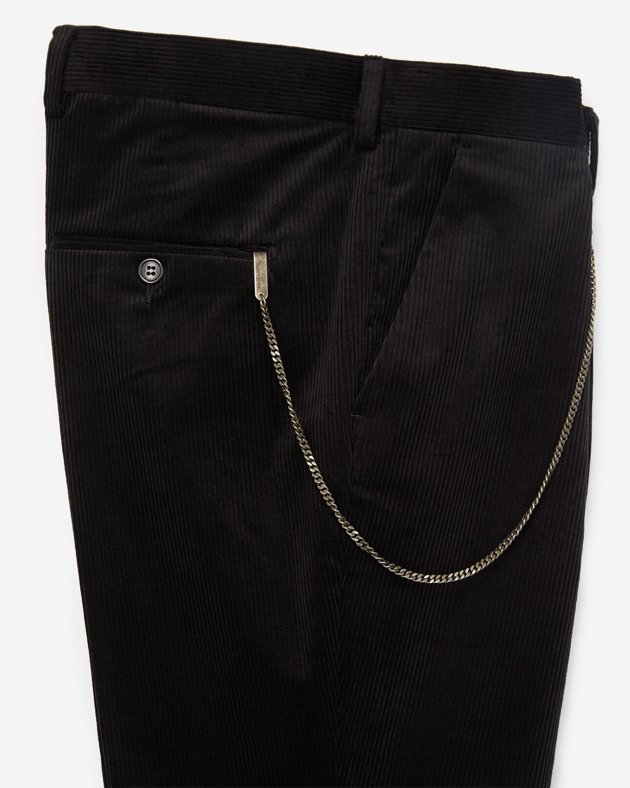 The Kooples MEN BLACK black ribbed velvet trousers