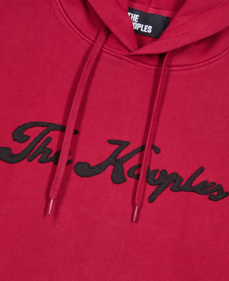 The Kooples HERREN BLOOD rotes kapuzensweatshirt mit logo
