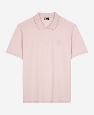 The Kooples MEN LILA piqué polo with classic pink collar