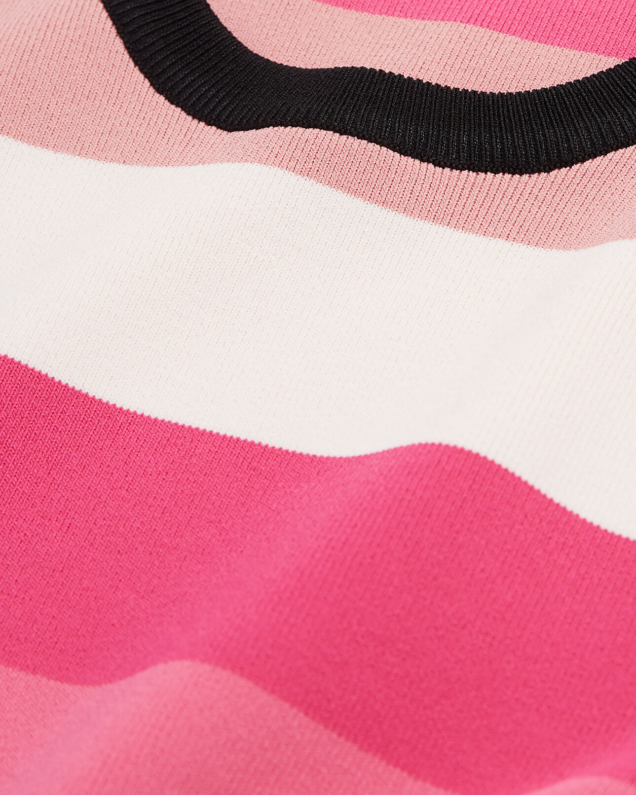 The Kooples FEMME LIGHT PINK/DARK PINK/BLAC pull court rose à rayures