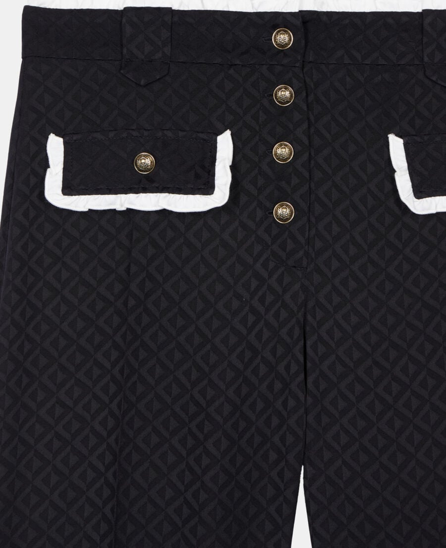 The Kooples DAMEN BLACK ausgestellte, schwarze hose