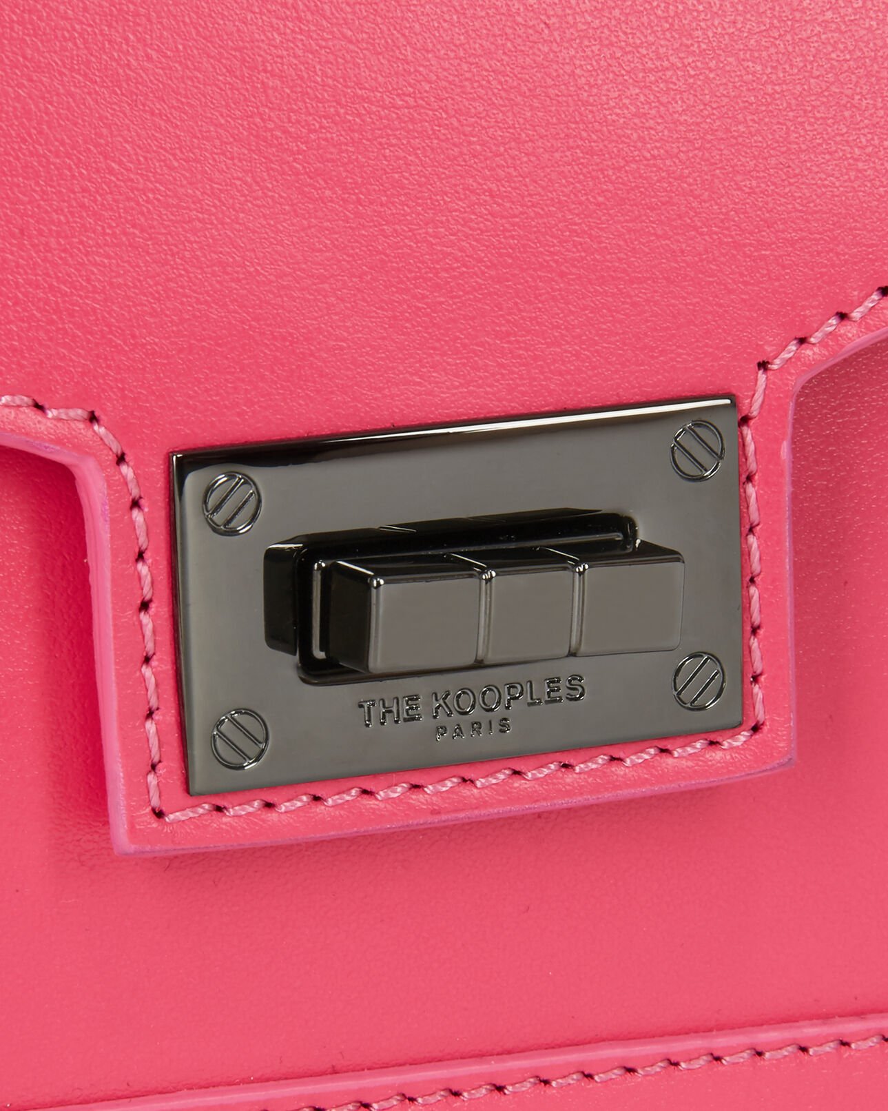The Kooples WOMEN DARK PINK emily small bag in pink leather