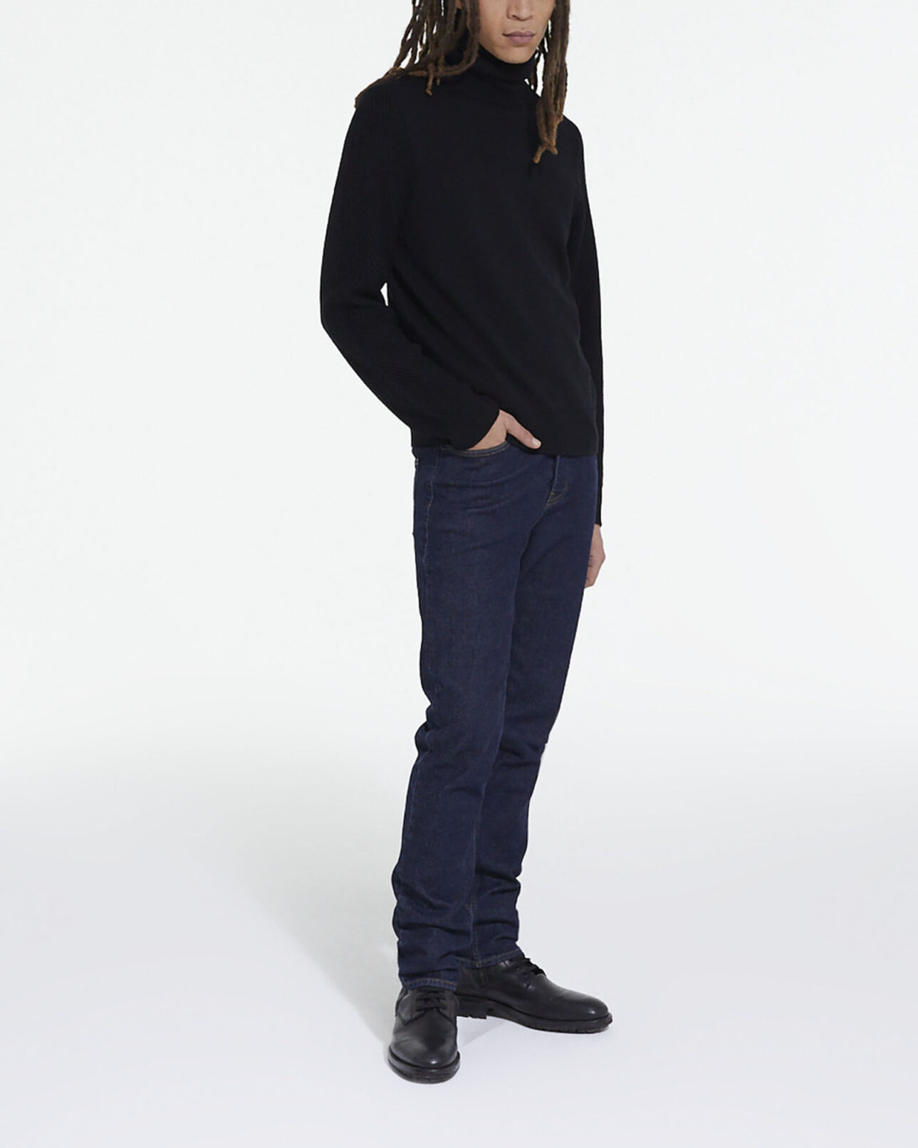 The Kooples HOMME BLACK pull en laine noir