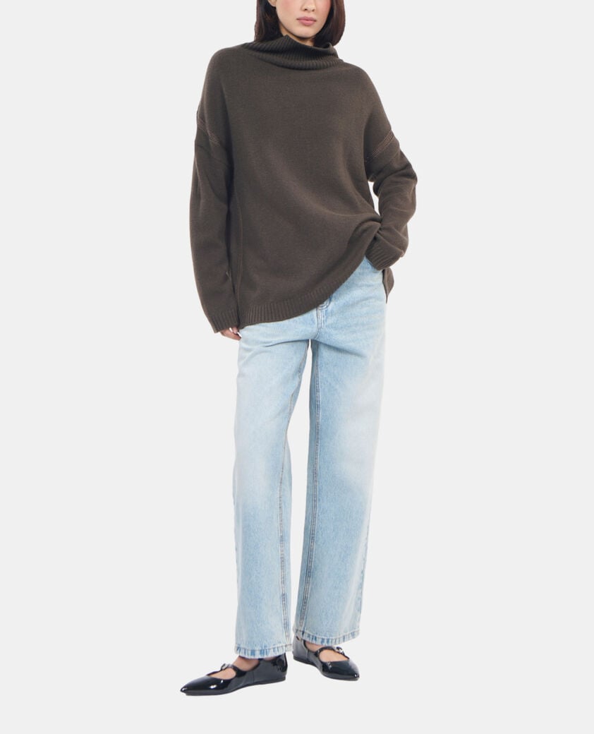 The Kooples MUJER KAKI jersey cachemira caqui