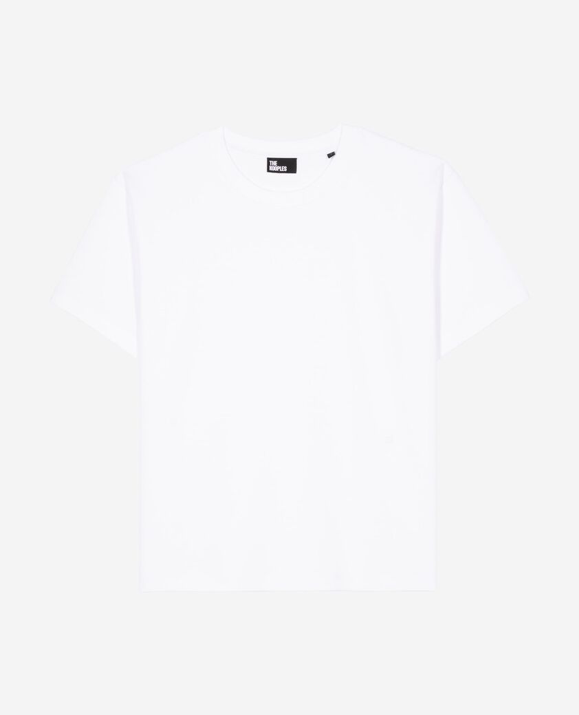 The Kooples WOMEN WHITE straight white cotton-blend t-shirt