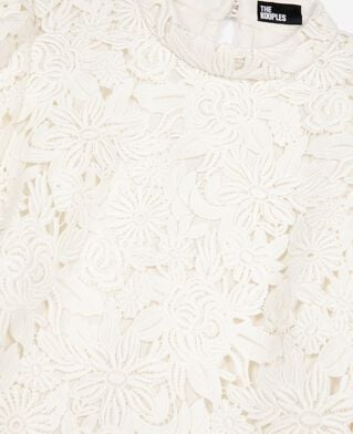 The Kooples F ECRU short dress in ecru floral lace