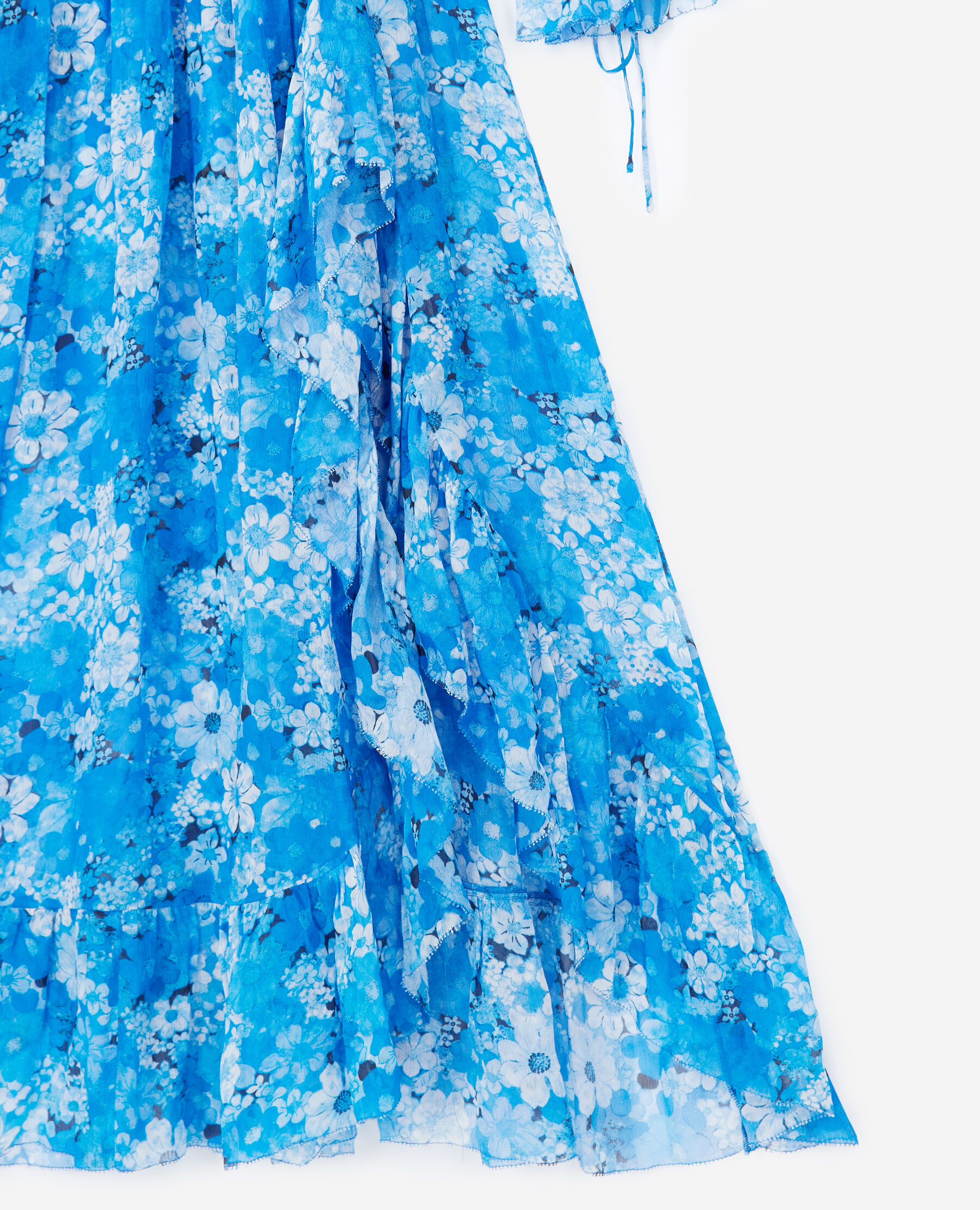Robe longue bleue imprim fleuri The Kooples