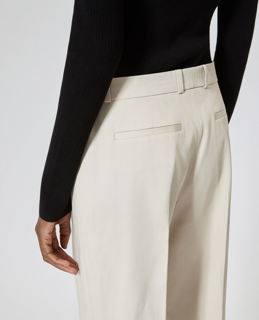 The Kooples FEMME BEIGE pantalon en coton beige
