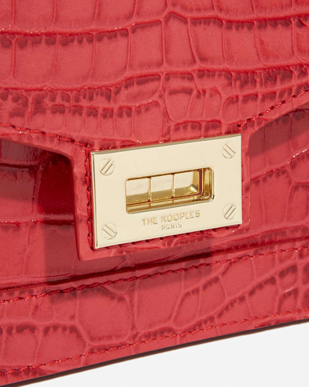The Kooples FEMME RED sac emily medium en cuir rouge