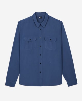The Kooples MEN MIDDLE NAVY royal blue shirt