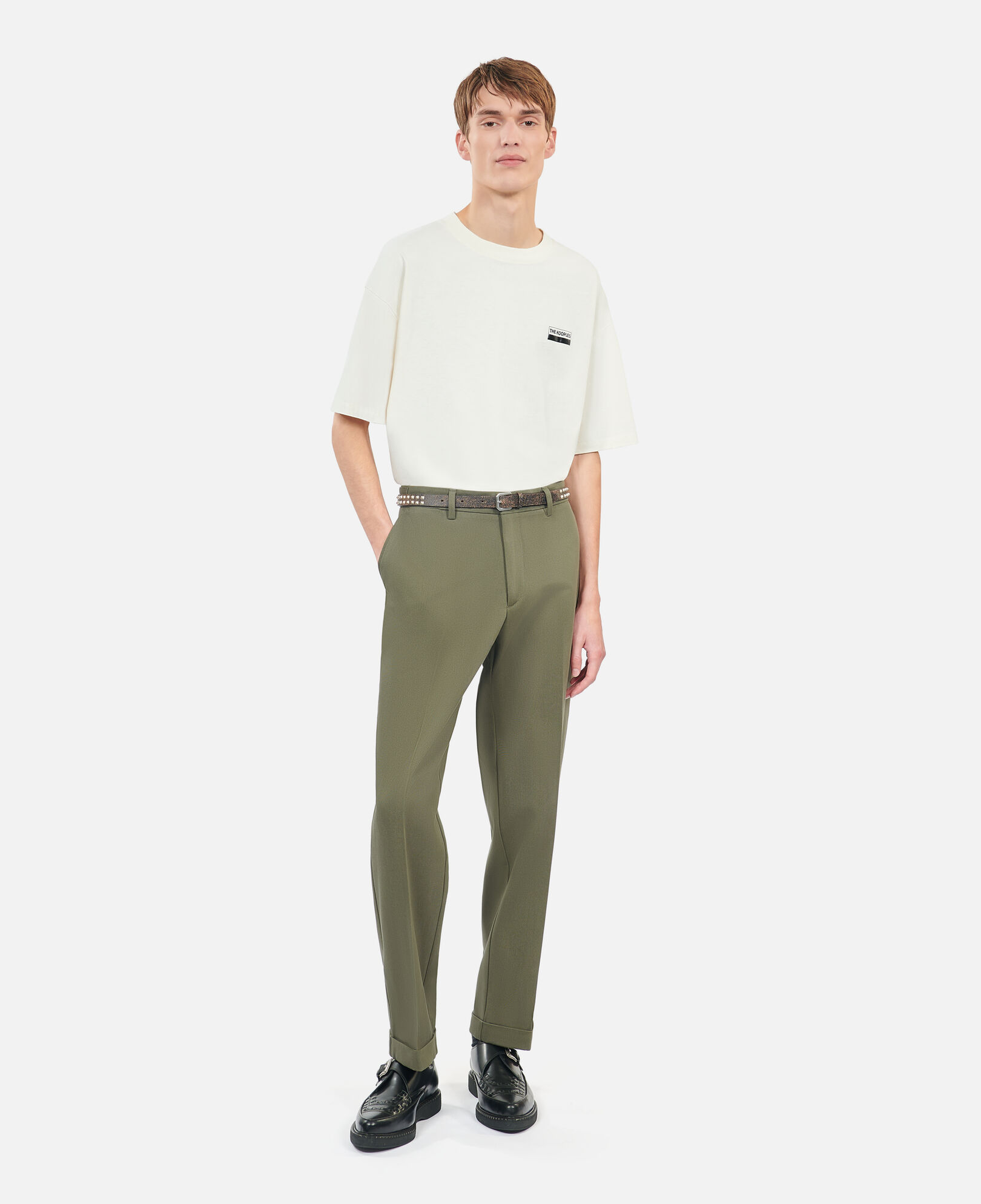 The Kooples HOMME ECRU t-shirt avec sérigraphie écru