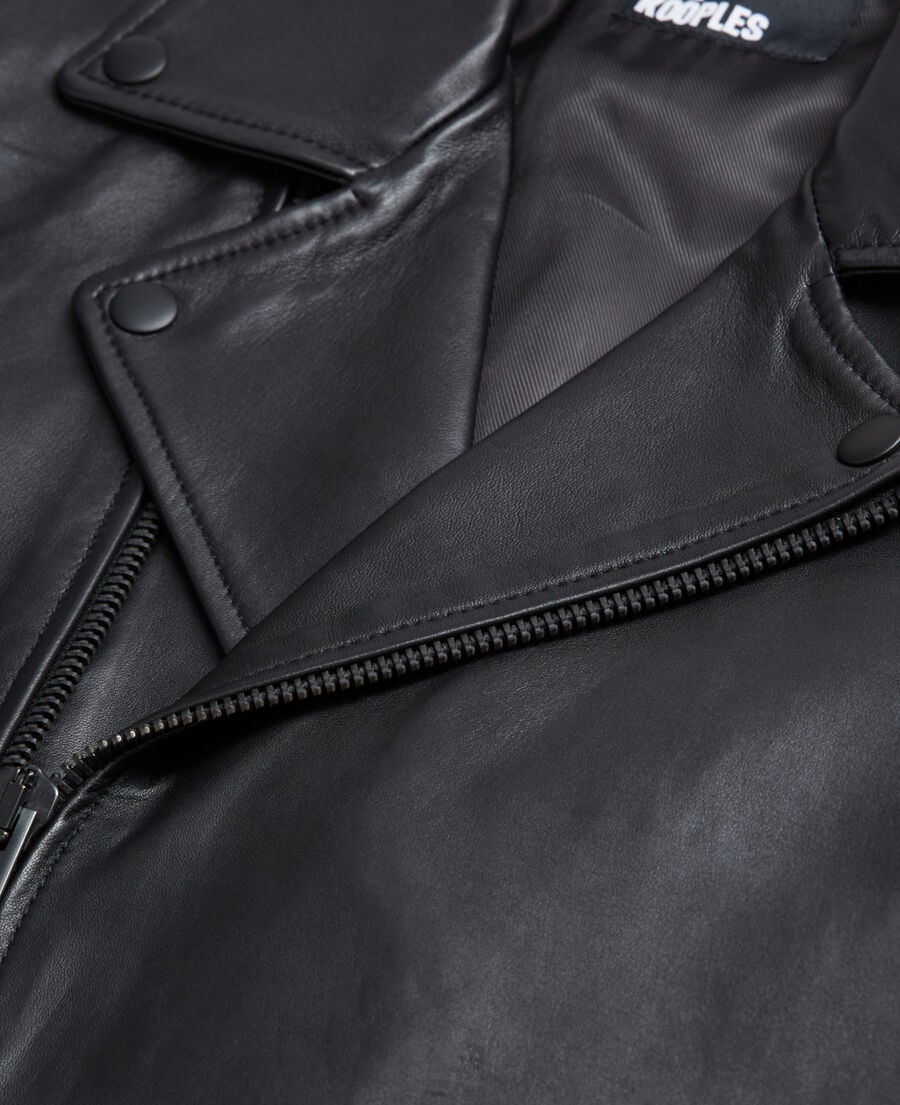 The Kooples FEMME BLACK blouson en cuir noir